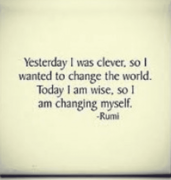 Rumi Yesterday I was clever..